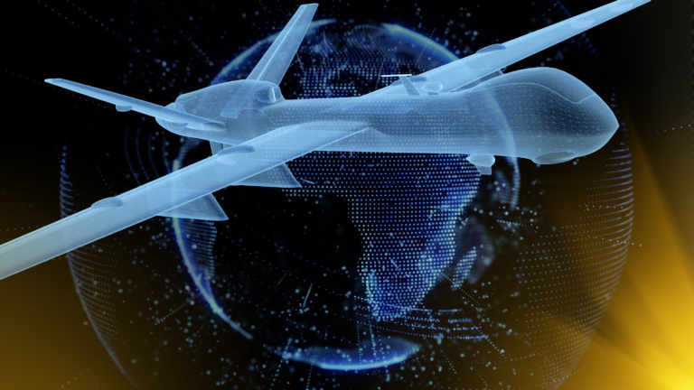 UAV under digital earth